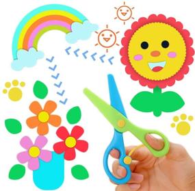 img 1 attached to 🔒 Pack of 15 Plastic Child Safety Scissors: Preschool Training Scissors with Ergonomic Handle for Kids, Ideal for Paper-Cut Activities in School or Office Supplies, Available in 4 Colors