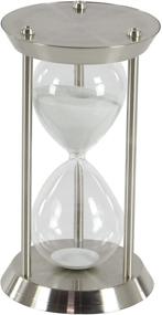 img 2 attached to ⌛️ Elegant 60-Minute Hourglass: Deco 79 Metal/Glass, 12x7-Inch for Timekeeping and Décor