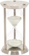 ⌛️ elegant 60-minute hourglass: deco 79 metal/glass, 12x7-inch for timekeeping and décor logo