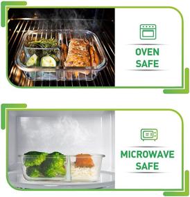 img 2 attached to 🍱 Prep Naturals Glass Meal Prep Containers 3 Compartment 5 Pack - Bento Box Containers Glass Food Storage Containers with Lids - Food Prep Containers Glass Storage Containers with Lids Lunch Containers: Organize and Store Your Meals Hassle-Free