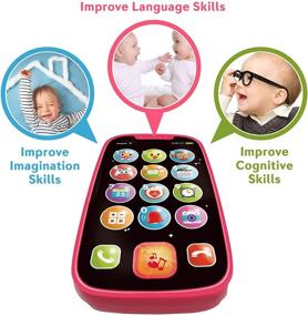 img 3 attached to 📱 Мой первый смартфон - игрушка для младенцев и маленьких детей: 15 кнопок, музыкальные мелодии, звуки животных, обучение числам - для детей от 1 года и старше