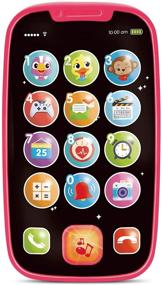 img 4 attached to 📱 My First Smartphone – Cell Phone Baby Toy for Toddlers and Young Children: 15 Buttons, Musical Melodies, Animal Sounds, Number Learning – Ages 1-Year-Old and Up