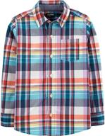 kosh little woven buttonfront plaid boys' clothing for tops, tees & shirts logo