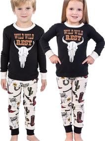 img 3 attached to 🛌 Cozy and Comfy Lazy One Long-Sleeve PJ Sets for Girls and Boys: Funny Kids' Pajama Sets