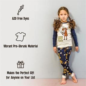 img 1 attached to 🛌 Cozy and Comfy Lazy One Long-Sleeve PJ Sets for Girls and Boys: Funny Kids' Pajama Sets