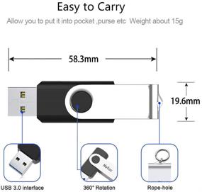 img 1 attached to 💻 Ultra High Speed USB 3.0 Флеш-накопитель F-Security 1ТБ: Скорость 100 Мб/с, Поворотный дизайн, 1000 ГБ Данных для ПК/Ноутбука.