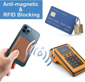 img 2 attached to 💼 Все в одном магнитном кошельке из кожи: идеальное держатель RFID-карт для iPhone 12 Series