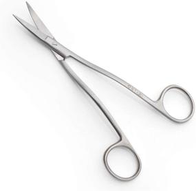 img 4 attached to ONTAKI Dual Bent Machine Embroidery Scissors - Premium German Steel Applique Fabric Scissors with Angled Handle and Curved Razor-Sharp Small Tip for Precision Stitches, Crafting, Sewing - Silver 6.5 Inch