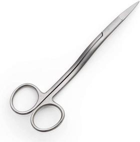 img 2 attached to ONTAKI Dual Bent Machine Embroidery Scissors - Premium German Steel Applique Fabric Scissors with Angled Handle and Curved Razor-Sharp Small Tip for Precision Stitches, Crafting, Sewing - Silver 6.5 Inch