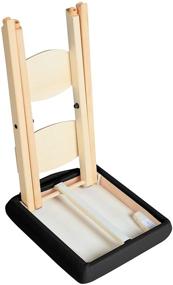 img 2 attached to 🪑 Black Handy Folding Massage Stool: Lightweight Wooden Master Massage Table