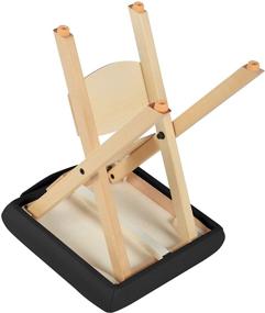 img 1 attached to 🪑 Black Handy Folding Massage Stool: Lightweight Wooden Master Massage Table