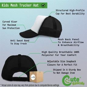 img 3 attached to Trucker Cute Rainbow Polyester Adjustable Boys' Accessories for Hats & Caps