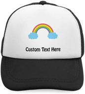 trucker cute rainbow polyester adjustable boys' accessories for hats & caps logo