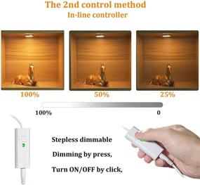 img 2 attached to Enhance Your Space with WOBANE LED Puck Lights: Dimmable Under Cabinet Lighting Kit with Remote Control - Ideal for Kitchen, Closet, Bookshelf, Shelf - 700lm, 2700K Warm White - Super Bright, Convenient Timer - Set of 4