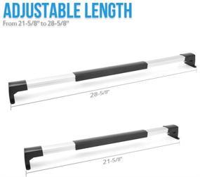 img 2 attached to 🚪 Adjustable SnowyFox RV Screen Door Cross Bar Handle - Universal Grab Handle for RV Motorhome Camper and Travel Trailer - Sturdy and Secure Grip - Non-Slip Black Design - 21-5/8 to 28-5/8 Inch Length