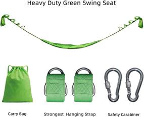 img 2 attached to 🌳 LAMURO Multi-functional Kids Tree Swing Seat: Adjustable & Portable Outdoor Swing for Backyard, Camping, and Party Activities