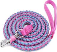 🐾 mycicy rope dog leash - premium reflective nylon braided leash for large and medium dogs - heavy duty training and walking lead with mountain climbing durability logo