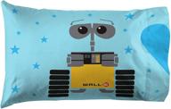 double-sided kids super soft bedding: pixar wall-e robo love pillowcase 1 pack - (official pixar product) logo