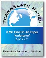 🖌️ terraslate 8 mil 8.5" x 11" airbrush art paper - pack of 25 sheets logo