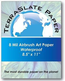 img 1 attached to 🖌️ TerraSlate 8 Mil 8.5" x 11" Airbrush Art Paper - Pack of 25 Sheets