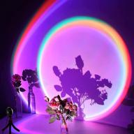 🌈 x-kim 16 colors sunset lamp projector - 360° rotation, color changing rainbow projection light, visual led light with tripod - ideal for photography, home party, bedroom ambiance логотип