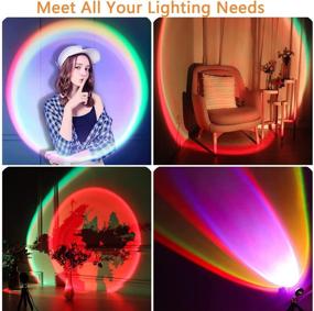 img 3 attached to 🌈 X-Kim 16 Colors Sunset Lamp Projector - 360° Rotation, Color Changing Rainbow Projection Light, Visual LED Light with Tripod - Ideal for Photography, Home Party, Bedroom Ambiance