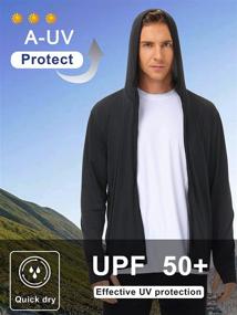 img 2 attached to Mens UPF Hoodie Shirts - UV Protection for Hiking, Fishing, and Outdoor Performance - Men's Clothing