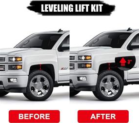 img 1 attached to 🚗 3-Inch Front Leveling Lift Kit for Ram 1500 2WD | Compatible with 1994-2018 Models | Forged Front Strut Spacers | Elevate the Front of your Vehicle by 3 Inches