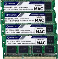 🖥️ timetec 32 гб комплект(4x8гб) совместимая с apple ddr3l 1600мгц pc3l-12800 cl11 модуль памяти sodimm для imac (середина 2011, конец 2012, конец 2013, конец 2014 с retina 5k, середина 2015 с retina 5k) - обновление mac ram логотип