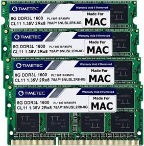 img 4 attached to 🖥️ Timetec 32 ГБ Комплект(4x8ГБ) Совместимая с Apple DDR3L 1600МГц PC3L-12800 CL11 модуль памяти SODIMM для iMac (середина 2011, конец 2012, конец 2013, конец 2014 с Retina 5K, середина 2015 с Retina 5K) - Обновление MAC RAM