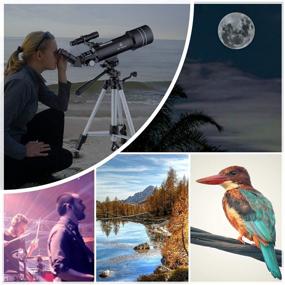 img 3 attached to 🔭 HD 400/70mm Upgraded Telescope: Perfect for Kids and Adults - Astronomy, Moon Watching, Bird and Animal Viewing, Scenic and City Scenery