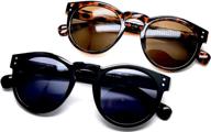 bifocal sunglasses sun readers: stylish round shape designer sun readers for women and men (2-pair) logo