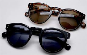 img 1 attached to Bifocal Sunglasses Sun Readers: Stylish Round Shape Designer Sun Readers for Women and Men (2-Pair)