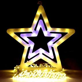 img 3 attached to 🎄 Joiedomi Warm White Christmas Outdoor Star String Lights - 345 LED, 8 Lighting Modes for Christmas Tree, Home Party, Wedding, Garden, Yard, Patio Xmas Outdoor Décor - Best Decorative Tree Lights for Christmas Tree Decorations