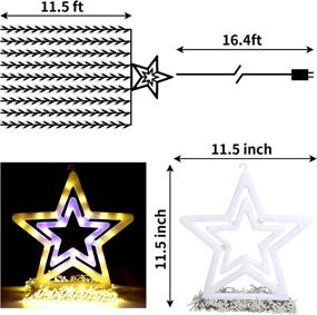 img 1 attached to 🎄 Joiedomi Warm White Christmas Outdoor Star String Lights - 345 LED, 8 Lighting Modes for Christmas Tree, Home Party, Wedding, Garden, Yard, Patio Xmas Outdoor Décor - Best Decorative Tree Lights for Christmas Tree Decorations