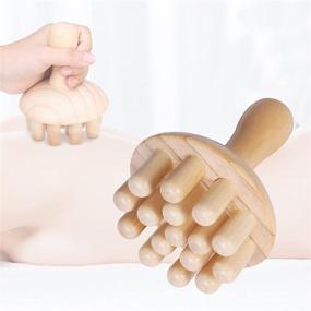 img 4 attached to 🍄 Wood Mushroom Massager Wooden Therapy Massage Cup for Maderotherapy, Anti-Cellulite, Muscle Release - 4.3*5.1 inches