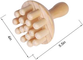 img 1 attached to 🍄 Wood Mushroom Massager Wooden Therapy Massage Cup for Maderotherapy, Anti-Cellulite, Muscle Release - 4.3*5.1 inches