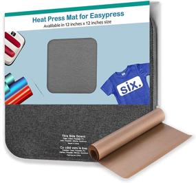 img 4 attached to 🔥 Heat Press Mat with Teflon Sheet for Cricut Easypress - 12x12inch, Heat Transfer Craft Pad for EasyPress 2, Vinyl HTV Ironing Insulation Mats