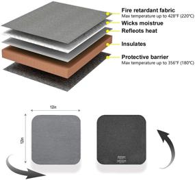 img 1 attached to 🔥 Heat Press Mat with Teflon Sheet for Cricut Easypress - 12x12inch, Heat Transfer Craft Pad for EasyPress 2, Vinyl HTV Ironing Insulation Mats