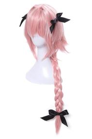img 3 attached to ROLECOS Astolfo Cosplay Wig Made with Braided Synthetic Hair