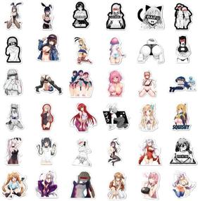 img 1 attached to 🌟 115 Anime Stickers - Vinyl Waterproof Decal Set for Water Bottles, Laptops, Travel Cases, Cars, Skateboards, Motorcycles, Bicycles, Luggage, Guitars & Bikes - Waifu, Cute Design