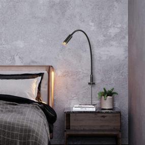 img 1 attached to 🔦 Agese Wall Mounted Reading Lamp: Touch Switch, Dimmable LED, Ideal for Bedtime Reading in Bedrooms