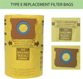 img 3 attached to Shop Vac Bags Replacement: 9-Pack of 🔍 9067100 Type H Vacuum Bags for 5-8 Gallon Vacuums