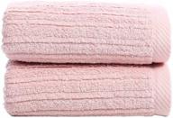 🎀 pidada hand towels set: 2-pack soft and absorbent pink bathroom towels, 100% cotton, 13.4x29.5 inch logo