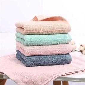 img 1 attached to 🎀 Pidada Hand Towels Set: 2-Pack Soft and Absorbent Pink Bathroom Towels, 100% Cotton, 13.4x29.5 Inch