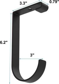 img 2 attached to Qualward Ceiling Rack and Wall Shelving Add-On Storage Hook Accessory - Flat Hook, 6 Pack