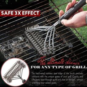 img 2 attached to Bristle-Free Grill Brush – Safe BBQ Brush & Grill Cleaner for Porcelain, Stainless Steel, and Weber Grill Grates – Top Barbecue Brush and Scraper for Optimal Cleaning