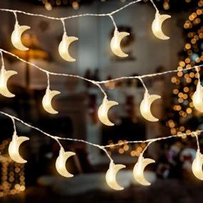 img 4 attached to Enchant Your Spaces with AceList's 40 LED Moon String 🌙 Lights: Perfect for Home Décor, Gardens, Wedding Parties, and Holiday Celebrations!