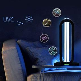 img 2 attached to 💡 BEWITU UVC Light UV Light Sanitizer - Powerful 38W 110V Germicidal Light with Ozone for Home, Kitchen, Bedroom, School, Office, Household - Third Gear Timing & Remote Control for Healthier Spaces (Black)