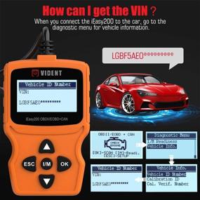 img 1 attached to 🚗 Effortless Engine Diagnostics: VIDENT iEasy200 OBDII/EOBD CAN Car Code Reader with I/M Readiness